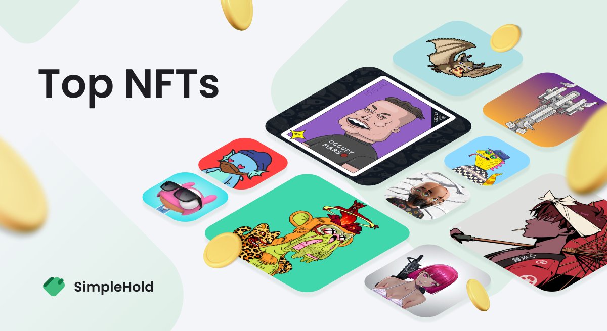 NotumDefi's tweet photo. What's new in the world of #NFT? Let's check the top of the week from the @opensea💎
Just a reminder – you can have all your NFTs in @SimpleHold wallet. 

Simply hold them in your pocket 🤩
https://t.co/QGDdfoWwfS https://t.co/NdW1vQjC3K