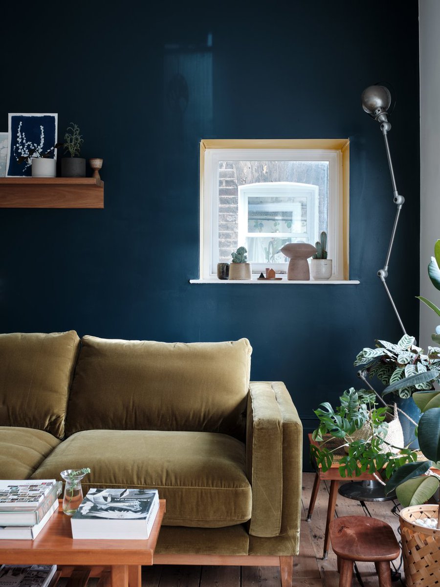 Described as 'sophisticated, smart and full of style' by Pip Rich at @Livingetc, Hague Blue living rooms are having a moment. Discover 9 ways to use this deep blue in your living room as recommended by design experts: f-b.ltd/5F