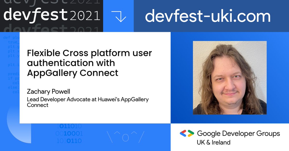 📺Watch @devwithzachary ‘s talk “Flexible Cross platform user authentication with AppGallery Connect” and catch up on all the talks here bit.ly/devpartyYouTube #devfestuki #ai #ml #cloud #devops #webdevelopment #mobile #android #diversity #inclusion #womenintech