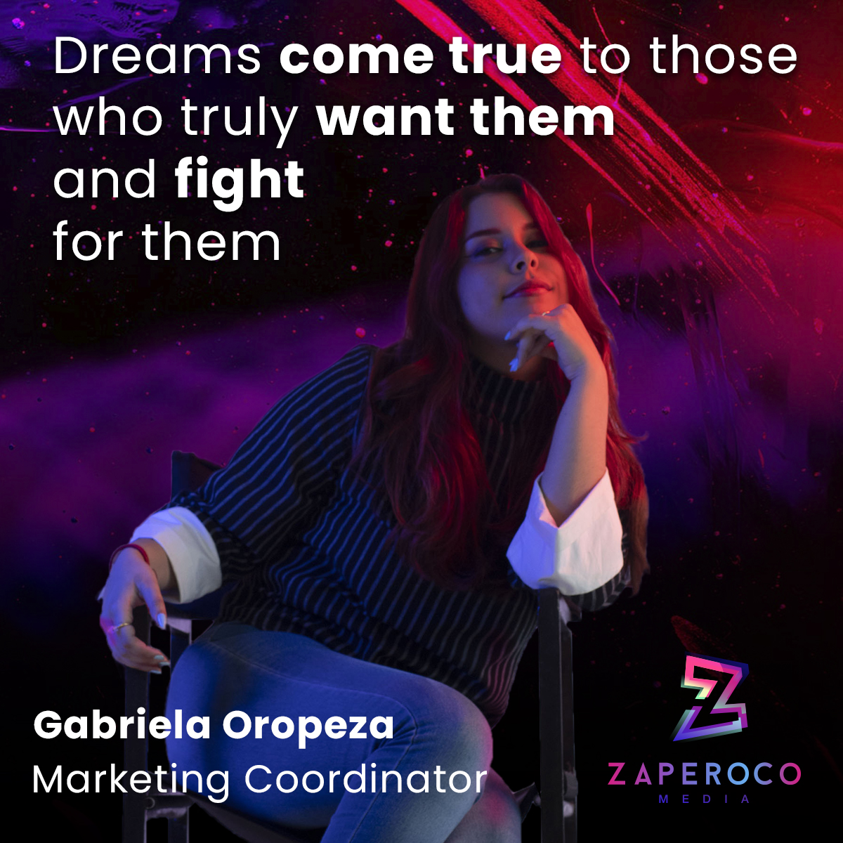 zaperocomedia's tweet photo. Hello! I am Gabriela, better known as Gabs. I am one of the Marketing coordinators at Zaperoco Media, and also, a community manager!
#marketing #sales #engagement #community #media  #ZAPEROCOMEDIA #socialmedia #management #digitalmarketing https://t.co/KhHYGHgEf8