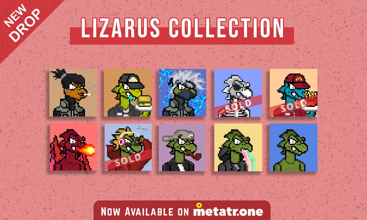 Hello friends, now the lizarus collection is available at @metatroneDAO, let's get it 🚀

Click link below :
metatr.one/#/profile/0x2f…

#NFTCommunity #NFT #NFTs #NFTdrop #NFTCollection #HarmonyONE #digitalart #NFTartist