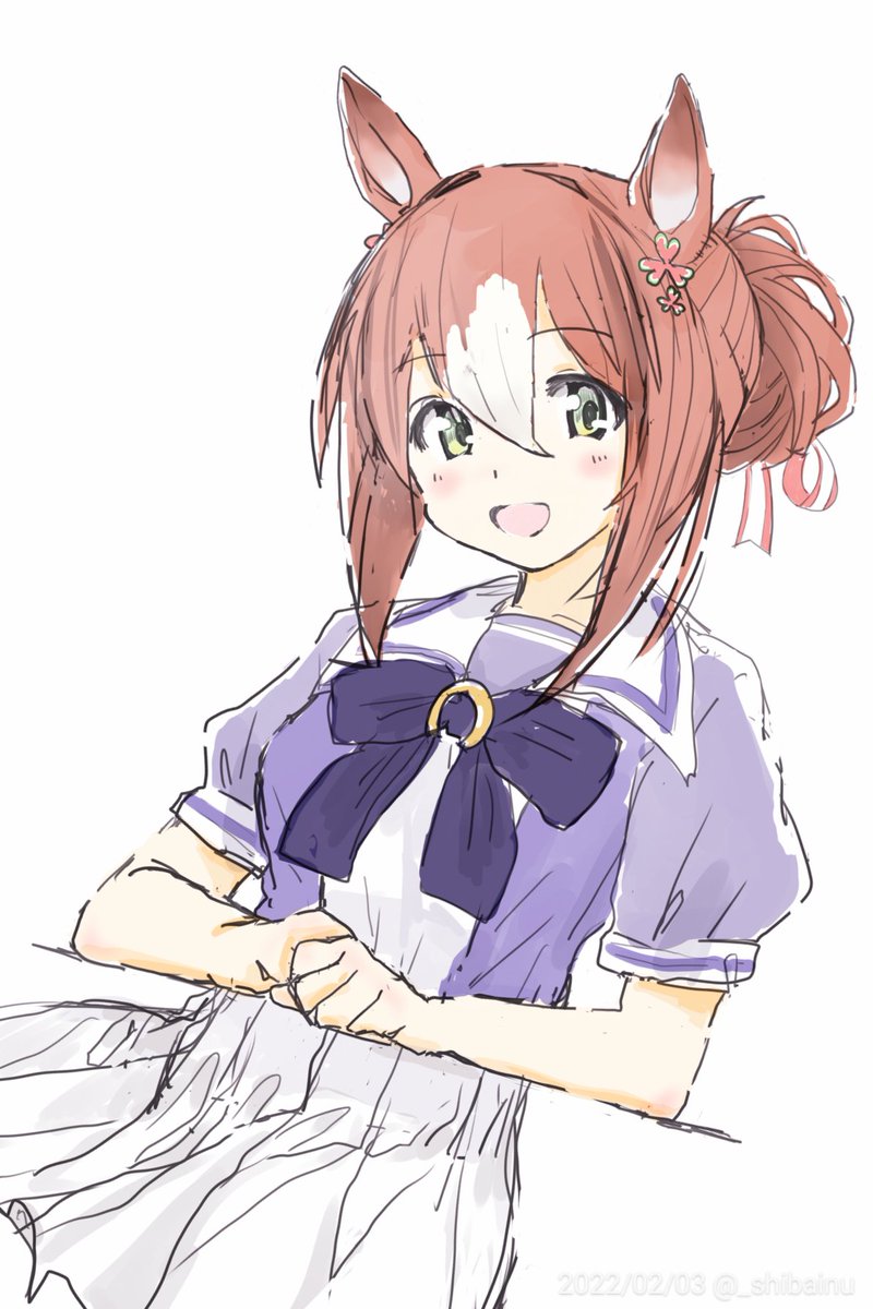 ファインモーション(ウマ娘) 「今日は味噌ラーメンなの 」|しばいぬのイラスト