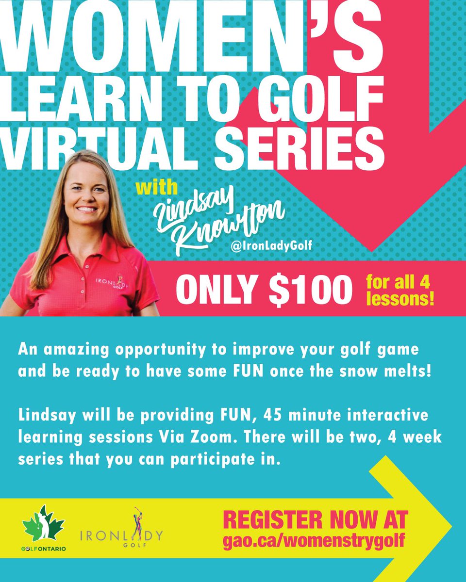 It’s National Girls and Women in Sports Day🏌️‍♀️ What a more fitting way to celebrate than to register for our 1st ever Women’s Learn to Golf Virtual Series!! Spaces are filling up fast… Head to gao.ca/womens-golf/ today👏 #InviteHer #NGWSD