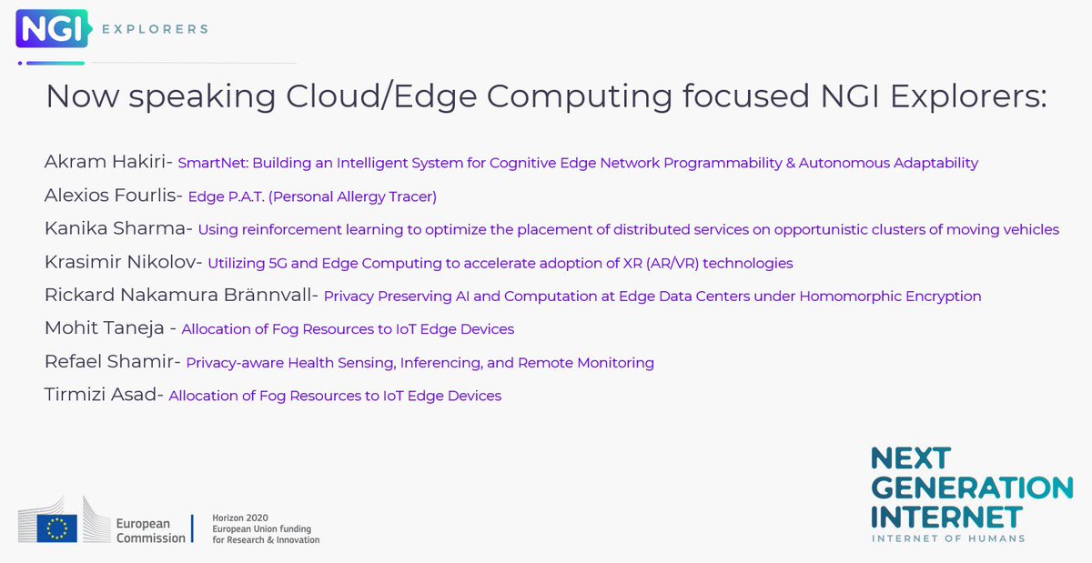 NGI_Explorers's tweet image. Our NGI Explorers focused on #cloudedgecomputing are presenting their projects and outstanding results, while being evaluated by a top-notch and well rounded jury for the ending award ceremony 🏆
Many congratulations for your achievements so far &amp;amp; your support to the @NGI4eu