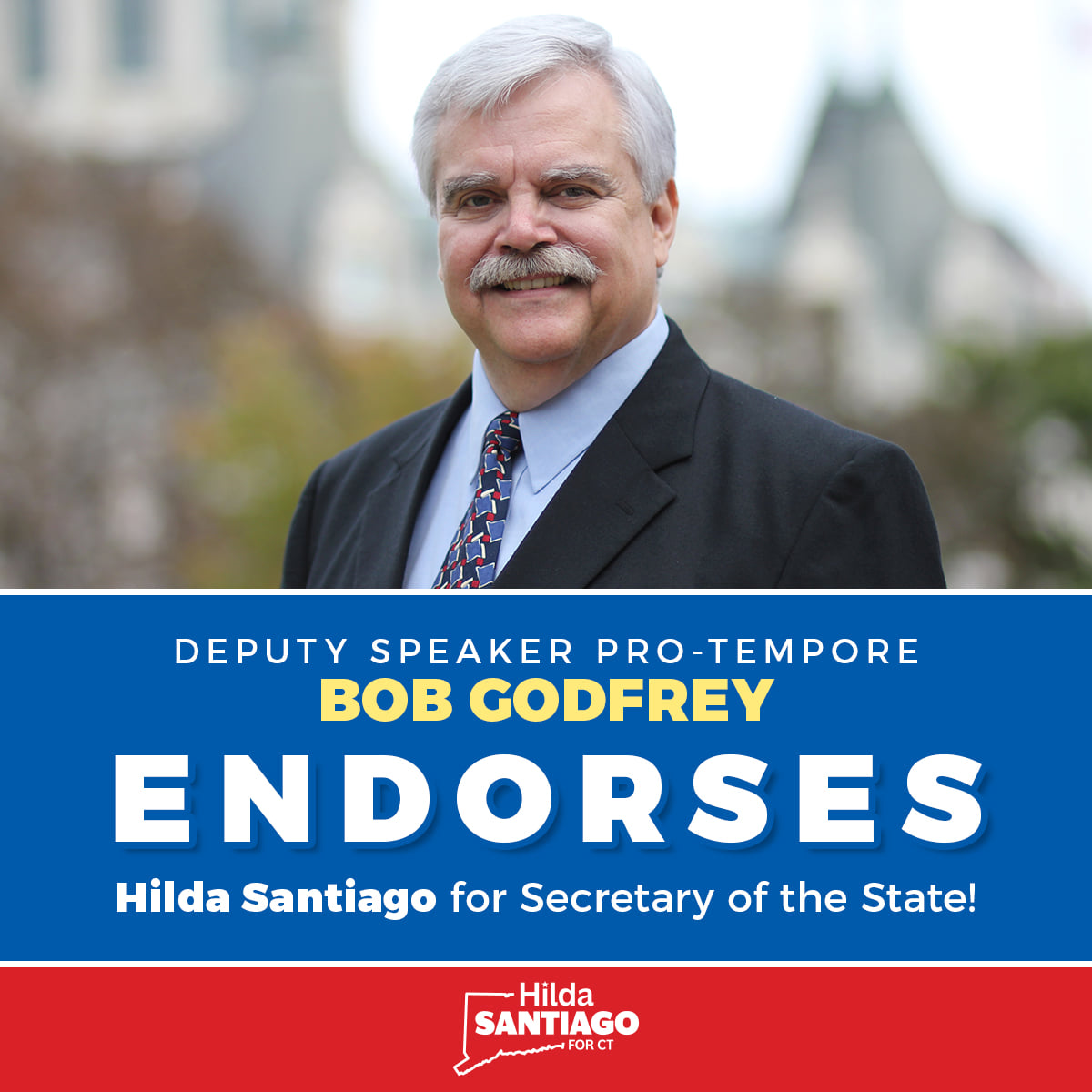 🚨ENDORSEMENT ALERT!🚨

State Representative Bob Godfrey ENDORSES Hilda Santiago for Secretary of the State!