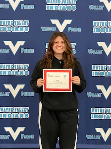 wvalleyathletic's tweet photo. Congratulations to Vivian Testa Wayne Valley's National  Girls and Women in Sports Day Award Winner. Vivian is a Captain for our Girls Basketball and Girls Lacrosse Teams, National Honor Society, 3.89 GPA, and President of the Senior Class. #VALLEYPRIDE @WVHS_Principal https://t.co/WAA5S9YOb6