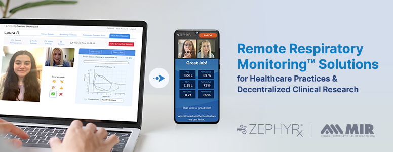 We are excited to announce that ZEPHYRx and MIR have joined forces to market our Remote Respiratory Monitoring Solutions to healthcare practices and decentralized clinical research! Read full press release: prn.to/3L3T8NT