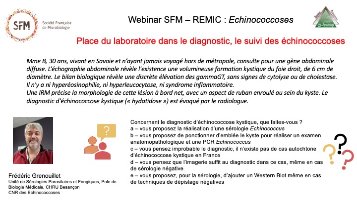 SFMicrobiologie's tweet photo. 📣C'est jeudi, c'est Remic's! Aujourd'hui à 13h, Frédéric Grenouillet nous parlera d'échinococcoses
Inscription gratuite mais obligatoire
#SFM #REMICS #REMIC #ECHINOCOCCOSE
https://t.co/2E4Ure4CcM https://t.co/wELS0DxlLd