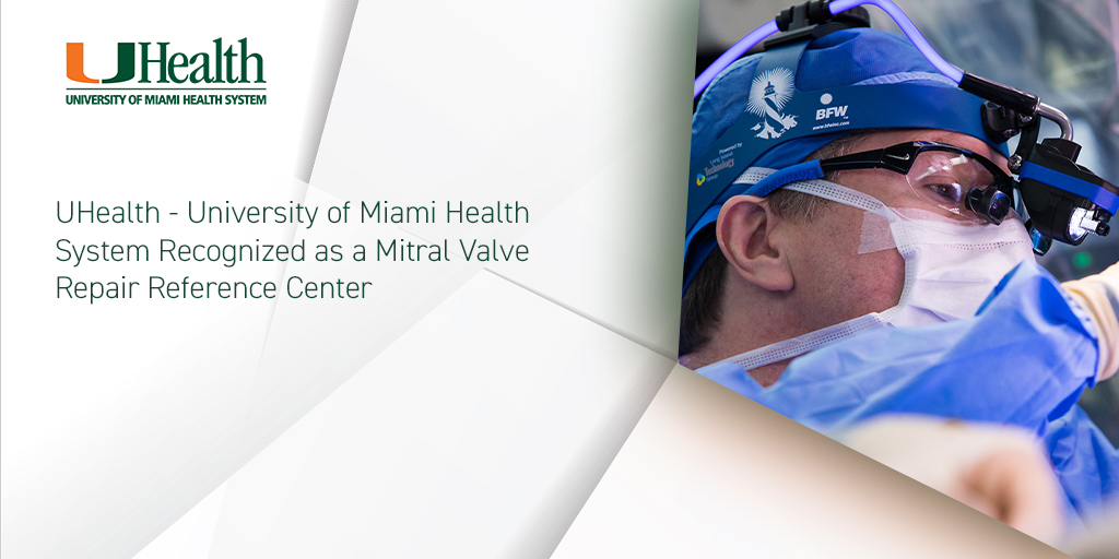 Conexiant (@conexiant) on Twitter photo University of Miami Health System received The Mitral Valve Repair Reference Center Award from the American Heart Association and the Mitral Foundation for a demonstrated record of superior clinical outcomes. 
Learn more: url.bcst.md/uhe-mitral-val… University of Miami Health System received The Mitral Valve Repair Reference Center Award from the American Heart Association and the Mitral Foundation for a demonstrated record of superior clinical outcomes. 
Learn more: url.bcst.md/uhe-mitral-val…