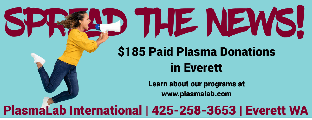 Specialty antibody plasma donations in Everett WA. We are actively recruiting patients with rheumatoid arthritis, lupus, Hashimoto's, Graves' Disease, Sjogren's, MCTD, polymyositis, scleroderma, mononucleosis, and food allergies. #everettwa #seattlewa #pnw #snohomish #nwwa