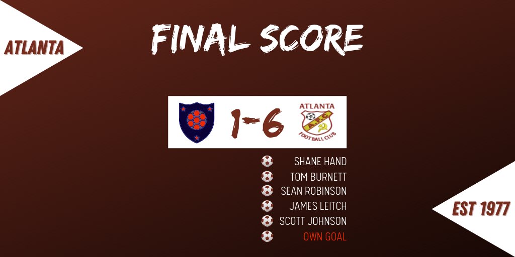 𝐅𝐮𝐥𝐥 𝐓𝐢𝐦𝐞 | Atlanta advance into Quarter Finals of Senior Cup with convincing 6-1 win over Nags Head.

A great team performance was partnered with individual moments.

🎥 Goal-Cam to follow on FB.

👕 Home Kit Sponsor: J Fall Electrical
👕 Away Kit Sponsor: <a href="/Upper90Tips/">Upper 90 Tips</a>