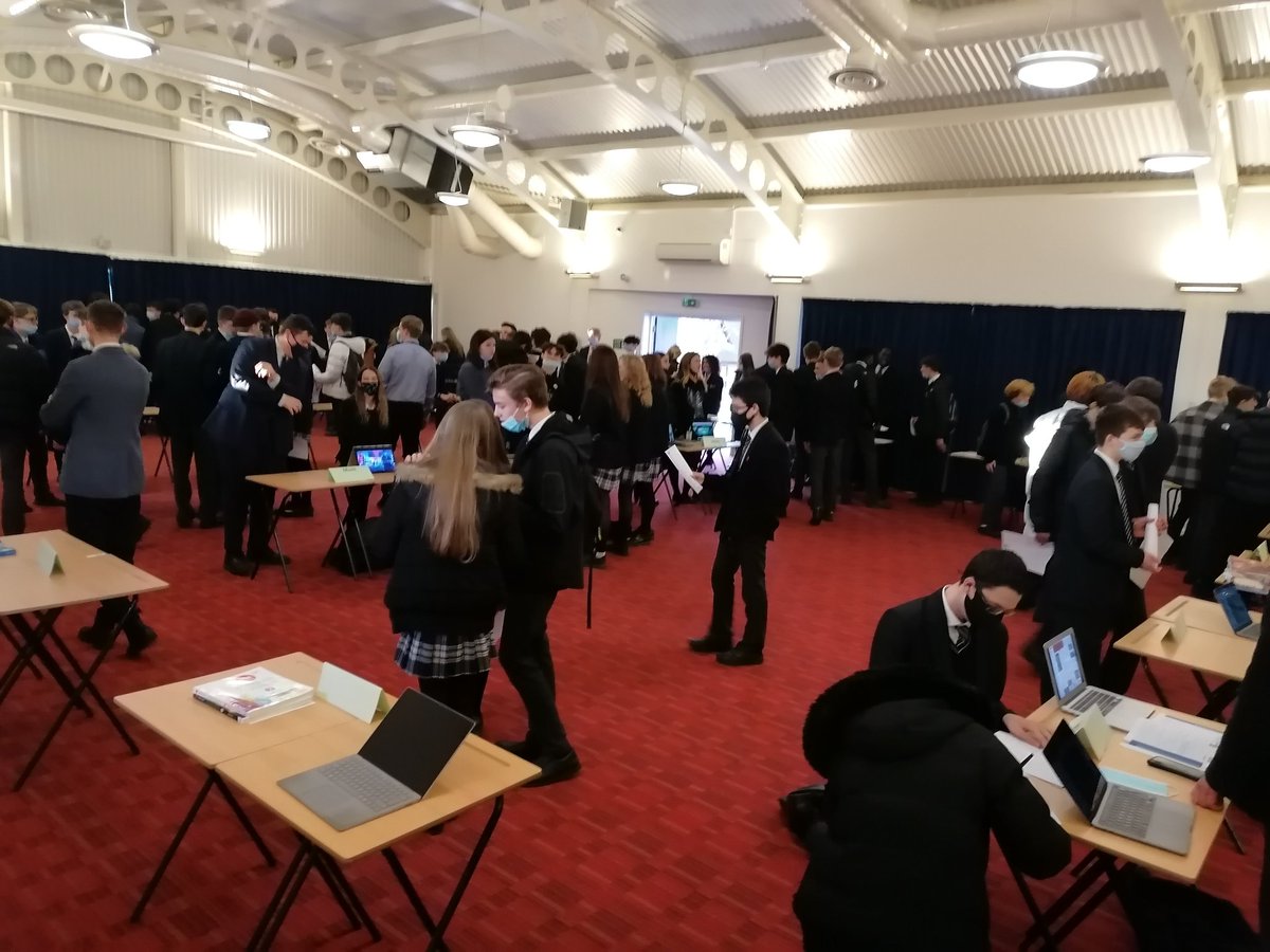 There was a buzz today at the 'A Level subjects fair' as our Sixth Formers were advising our Year 11s in regards to their A level subject choices for next year.