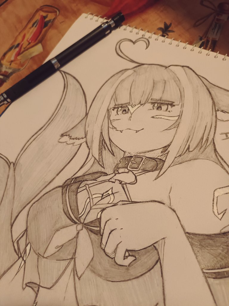 shka2847's tweet photo. It's been a while since I last drew something soo why not practice a fanart of a vtuber  I recently found 💜💜💜

#shylilyart https://t.co/GMWklwmoa0