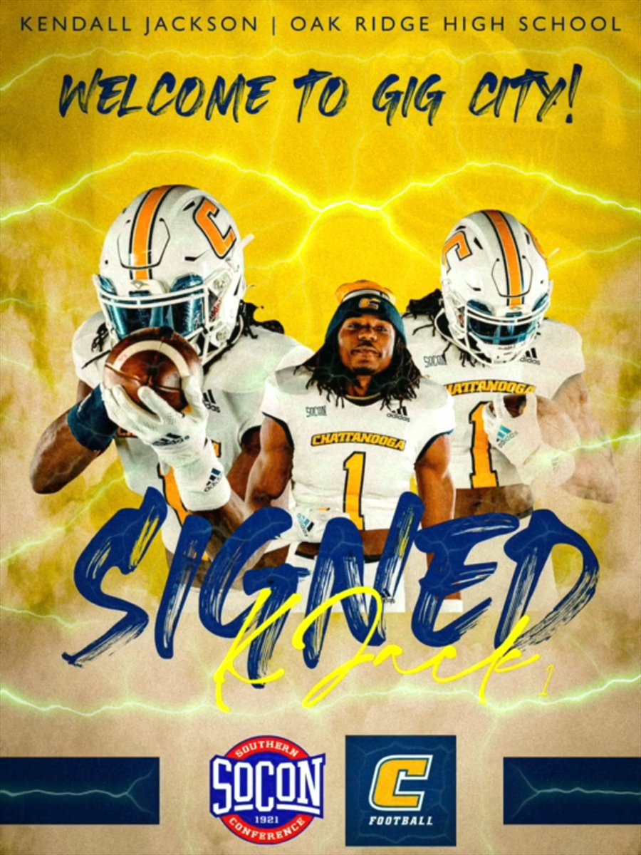 Congratulations <a href="/kjack_23/">Kendall Jackson</a> for signing with <a href="/GoMocsFB/">Chattanooga Football</a> ! <a href="/GoMocs/">Chattanooga Mocs</a> <a href="/JoeGaddis36/">Joe Gaddis</a> <a href="/ORHSWildcats/">OakRidgeWildcatFootball</a> <a href="/ORWildcatFB/">Oak Ridge Football</a>
