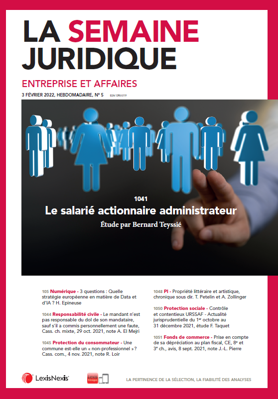 JCPEntreprise's tweet photo. Le dernier numéro du #JCPE est disponible à la lecture dÚs maintenant et avec un peu d'avance sur #Lexis360Intelligence https://t.co/fefAJnJMiP