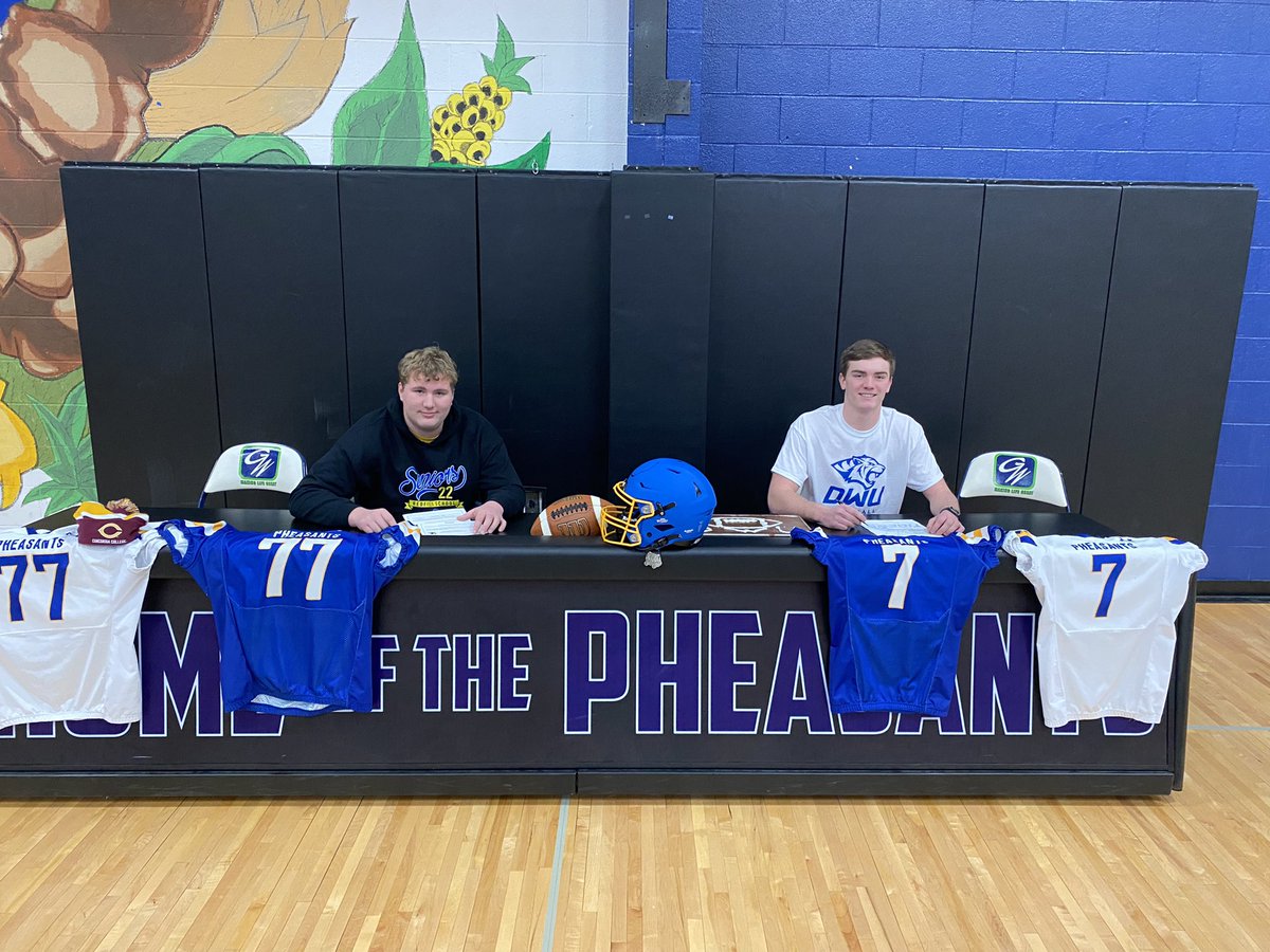 FballRedfield's tweet photo. Congrats Colin and Easton on your signing to play college ball! Represent Redfield well! https://t.co/YlKWW9ZyTH