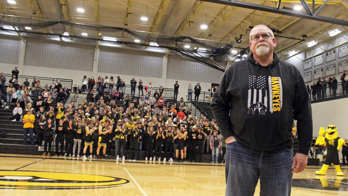 HamiltonSchools's tweet photo. Last Friday we also honored retired Hamilton teacher &amp; wrestling coach Bob Stoel and his son Gregg Stoel, also a Hamilton teacher &amp; current wrestling coach, with the dedication of the wrestling room as the “Stoel Wrestling Room"! Congrats Stoel family! https://t.co/nQhqMiWcpI