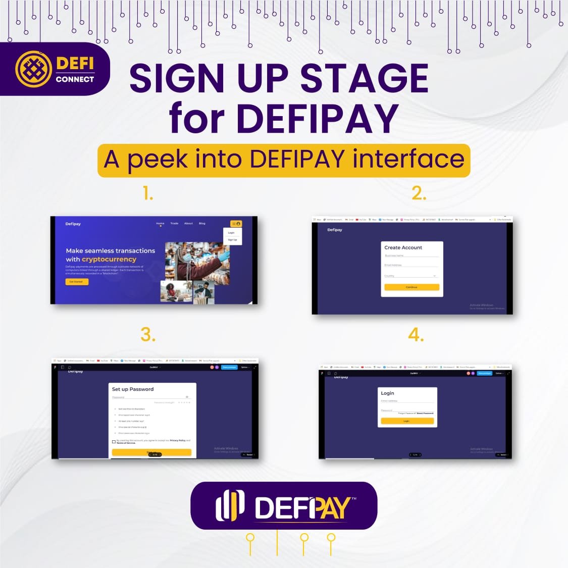 The unveiling .... A peek into the different #defipay interface.. Big news coming soon.. #dfc #DefiConnect #DFCTipper #cryptocurrency #Crypto #BabyDogeCoin #Metaverse #NFTGiveaway #nftart #payments