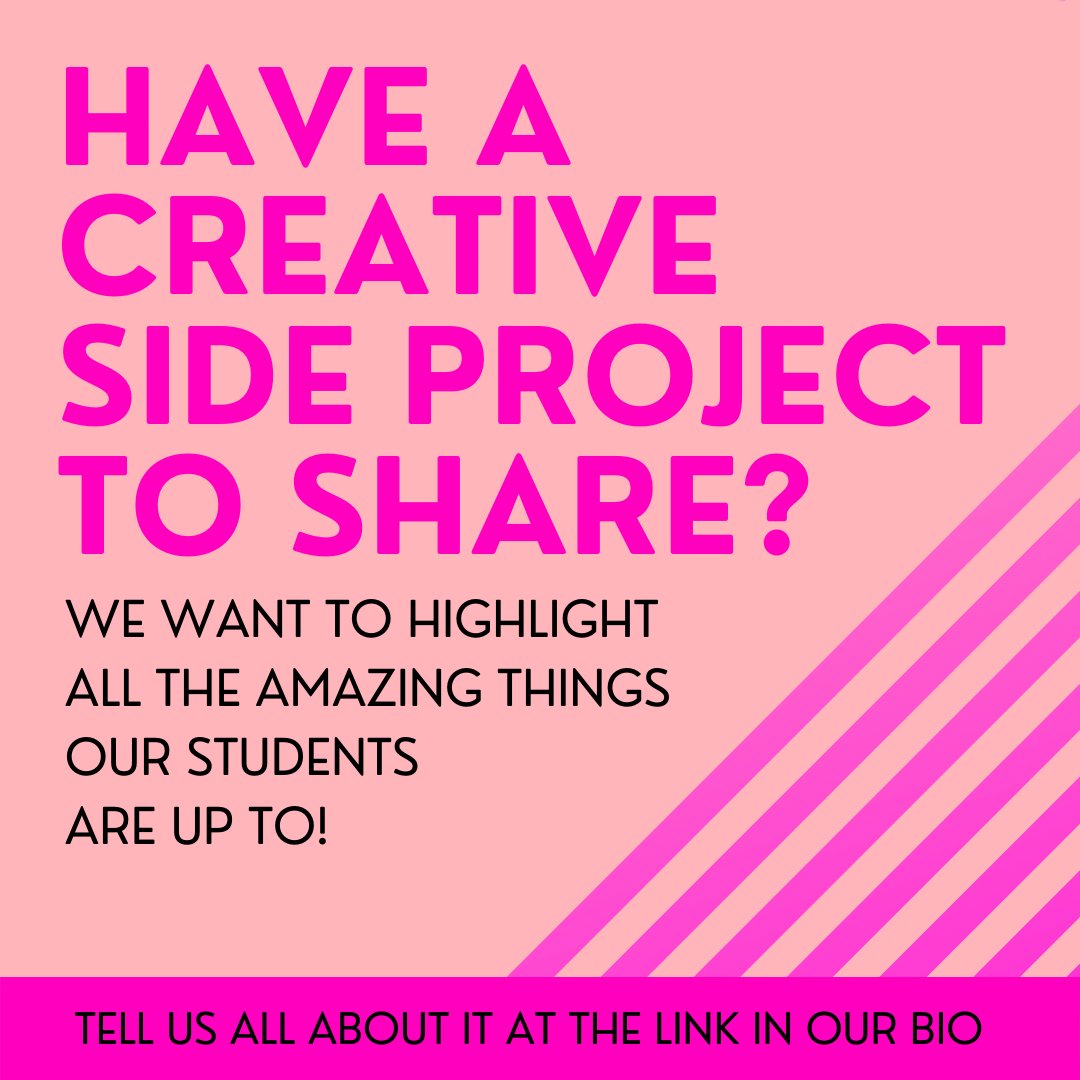 📢Calling all current CI students!📢⁠
⁠
Let us know about the creative side projects you've been working on! ⁠
⁠
Help us highlight your hard work by filling out the form in our bio.⁠