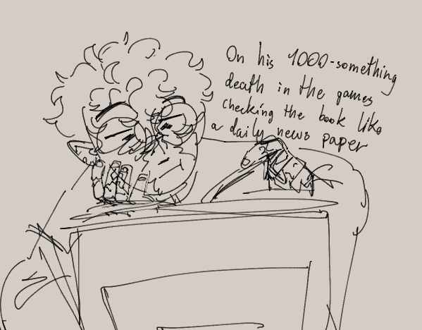 thinking about sky gods having a book of every player that was in every game ever 