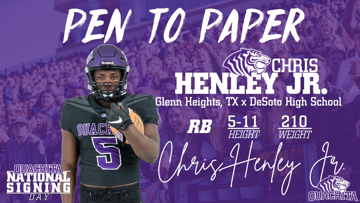 Welcome to Tiger Land a RB from Glenn Heights, Tx <a href="/HenleyJr2022/">Christopher Henley Jr ⓿</a>! #FinishEmpty #NSD22