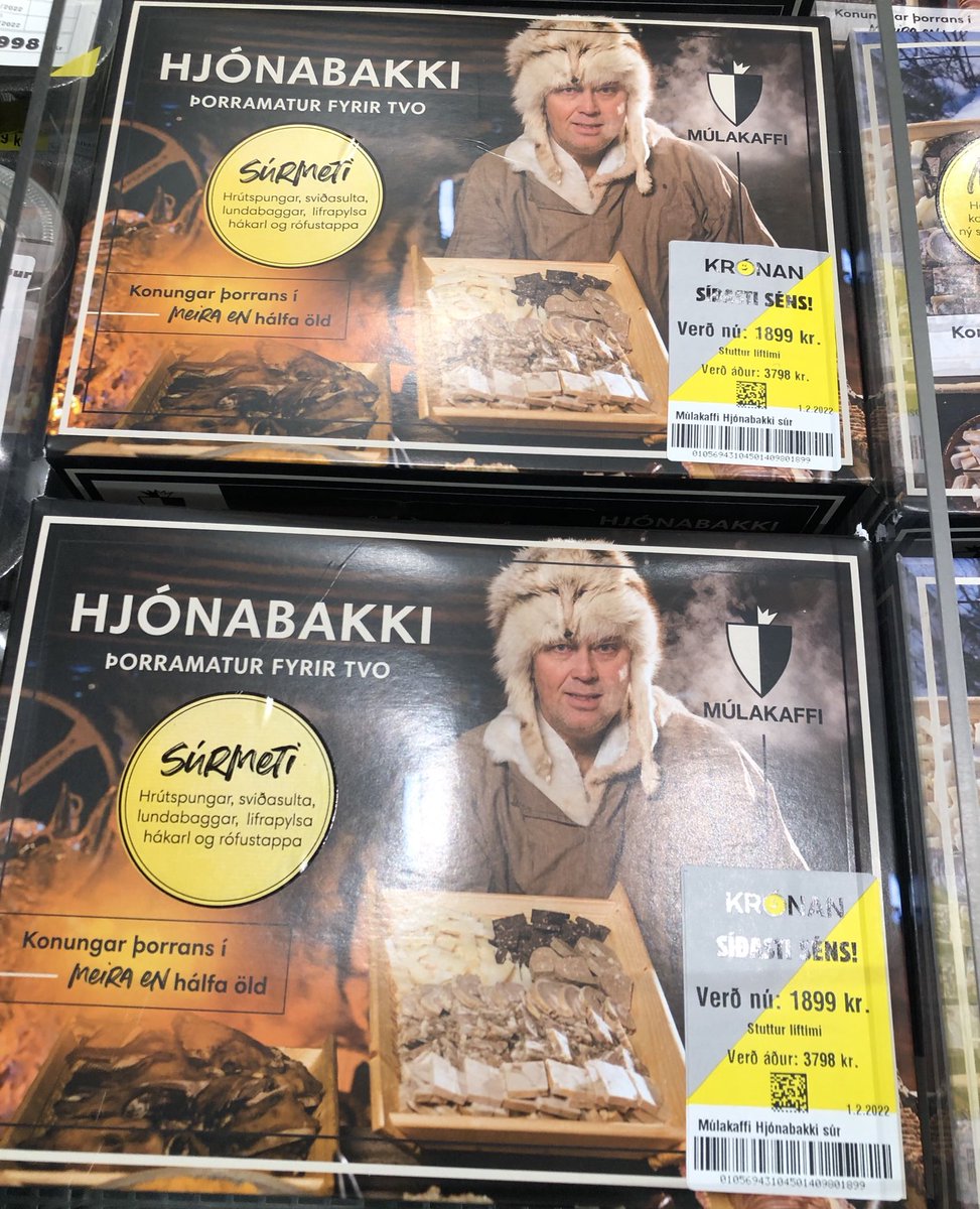 IceSif's tweet photo. We don’t do frozen TV dinners in Iceland, but we do have the “marriage tray for 2” loaded with Þorramat #VikingSnacks like liver sausage and sheep-head-jelly 😆😋 Happy Þorrablót! 🇮🇸 https://t.co/p8PmUu7fQI