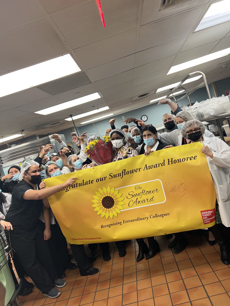 Shernette Forbes!!!! Congratulations on winning the Q4 2021 Sunflower Award! The joy from your team when they found out you won was palpable! Thank you for being such an amazing partner with nursing. <a href="/MagneticDrRN/">Dr. Niki Hartman</a> <a href="/BernadetteKhan/">Bernadette Khan</a> @Hayden_NYP <a href="/kab9081/">Keithly Bramble Jr.</a>