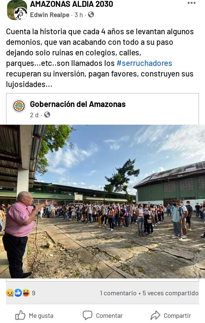 ReneRealpe's tweet photo. @Mineducacion a ustedes les parece digno volver a clases bajo unas condiciones muy deplorables! #EducacionSinColegios #AmazonaSinColegios @CGR_Colombia @DefensoriaCol @infopresidencia https://t.co/15o9jxrCpz