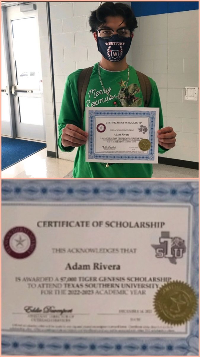 Congratulations to Percussionist, Adam Rivera on receiving the Tiger Genesis Scholarship from <a href="/TexasSouthern/">Texas Southern University</a>. <a href="/WestburyMagnet/">Westbury Magnet</a> <a href="/HoustonISD/">Houston ISD</a> @TeamHISD @GPonceHS <a href="/BerzaydaOchoa/">Berzayda Ochoa</a> <a href="/JerriNixon12/">Jerri Nixon</a> <a href="/WHS_HUSKIES/">Westbury Huskies</a> @HISDChoice @HISDFineArt @HISDFACE #HISDChoice #HISDMagnet22 #MagnetinHISD