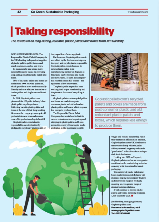 ResponsibleGPP's tweet photo. We recently appeared in @HSSmagazine, explaining how we are taking responsibility for the products we supply.
Read more about our recycling pledge and our aims for 2022 (and beyond!) in the latest issue:
https://t.co/A1Pr8g7LAL
#Sustainability #Recycling #ReusablePlastic https://t.co/rK7el46aft