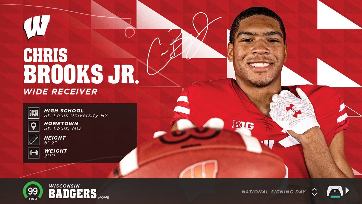 "I chose the University of Wisconsin because it's always been one of my dream schools. I also believe that Wisconsin is the best place for me to grow as a student, football player, and most importantly, person."