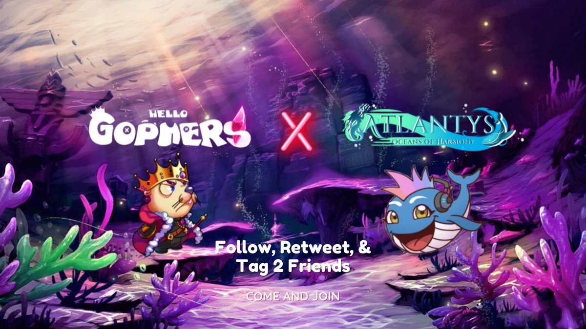 HelloGophers's tweet photo. 🐋Hello Gophers x Harmony Whales⚔️ 

We're partnering with Harmony Whales to giveaway ONE (1) free mint from the Hello Gophers NFT collection.

How to win:
❤️ Follow @HelloGophers &amp; @HarmonyWhales
 🔁 RT this tweet
💁🏻‍♂️ Tag 2 friends

1 winner will be picked in 48 hours! https://t.co/T9nD6nJcZd