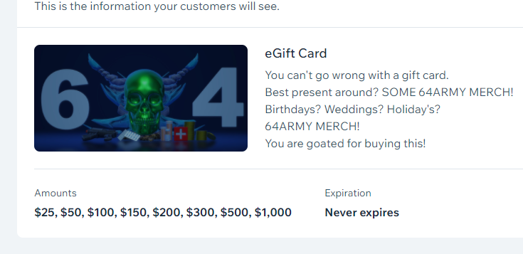 i64StudioNFTs's tweet photo. LFG!
eGIFT Cards are now available!
#NFT https://t.co/Lek1EEJ5zi