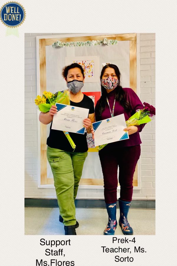 NeffECC's tweet photo. For the month of February we want to congratulate Ms. Sorto and Ms. Flores as the staff members of the month. Both Neff ELC members go above and beyond to support our scholars through  rigorous and engaging lessons &amp; interventions. Way to go team! @ESO3_HISD @Carmen18106986 https://t.co/gfRzFkIc6p