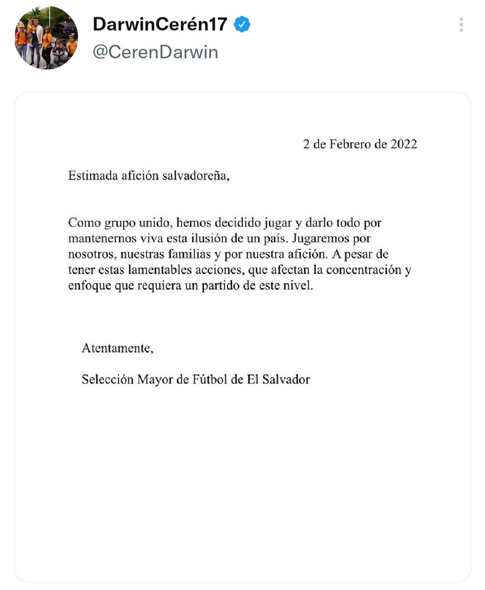 EnzoZozo5's tweet photo. @JeremyFilosa @CanadaSoccerEN Apparently they’re gonna play as per what Darwin Ceren just posted on his social media https://t.co/o05lrFYqA8