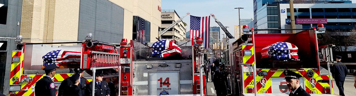 ffshifflett's tweet photo. Today, I stood with the Baltimore City Fire to honor the memories of firefighters Lt. Paul Butrim, Firefighter Paramedic Kenny Lacayo and Lt. Kelsey Sadler for making the ultimate sacrifice. It was my honor to pay my respects to these three true heroes. #fire #mdfire #Baltimore https://t.co/Mh3KPJi9oy