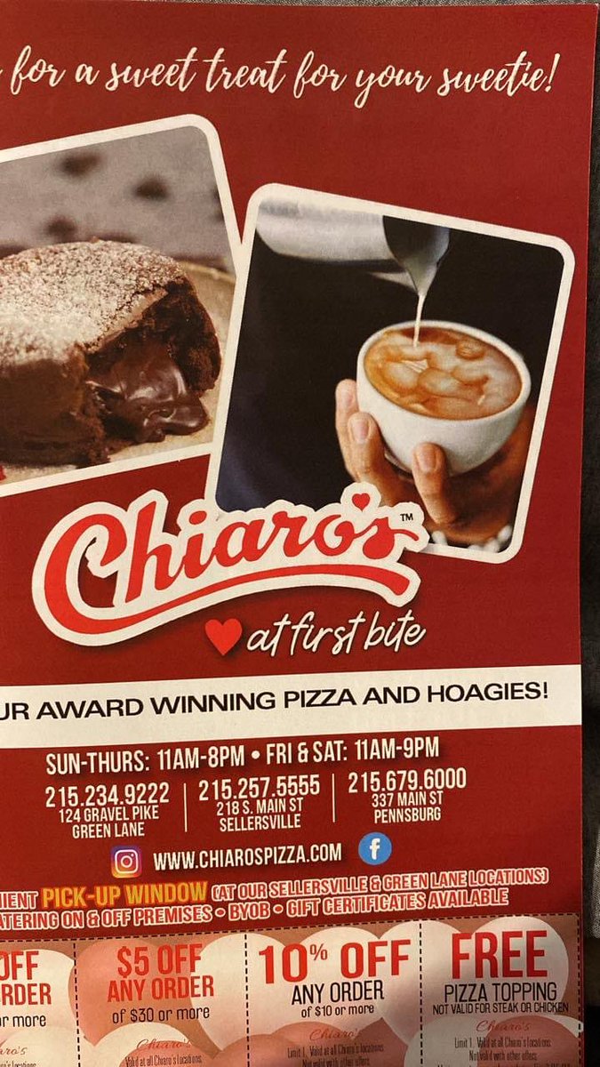 bergennestler's tweet photo. @stoolpresidente hey man check out this ad for our local pizza shop in small town PA someone made a major printing error in the cappuccino.. https://t.co/qf60C0owGW