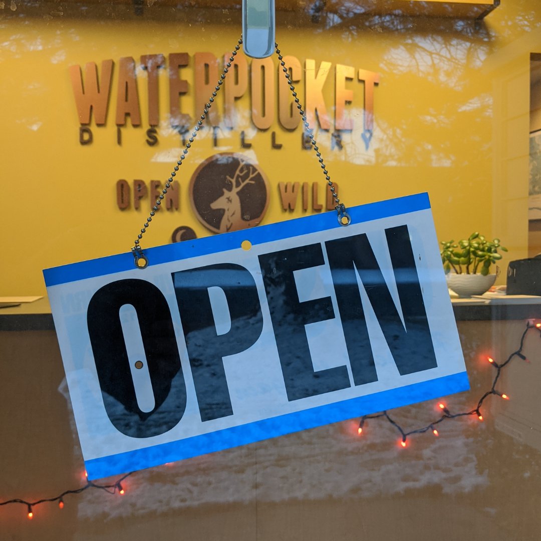 We're back at the facility and open regular hours this week (Wednesday to Saturday 11a to 6pm) for pre-orders and shop purchases. We're still on hold for tours and tastings for now.