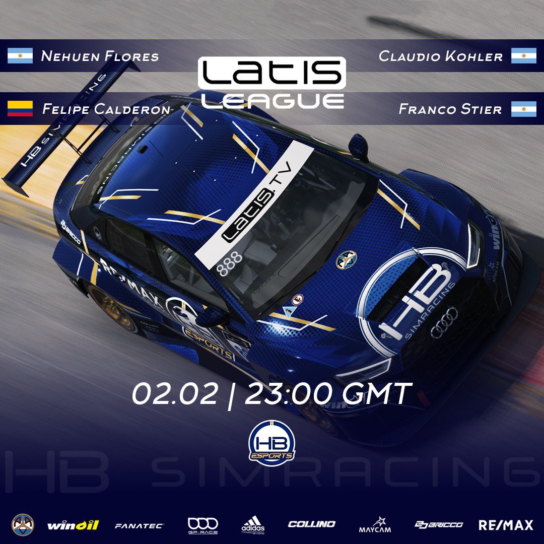 HB_SimRacing's tweet photo. ⚡️Comienza un nuevo campeonato de @LATISTV y esta vez de TCR, donde esta noche nuestros pilotos @ClaudioKohler @pipecalderon37 @FrancoStier @Nano_Flores888 estarán buscando empezar con el pie derecho ⚡️ https://t.co/7VTRzSNqCd