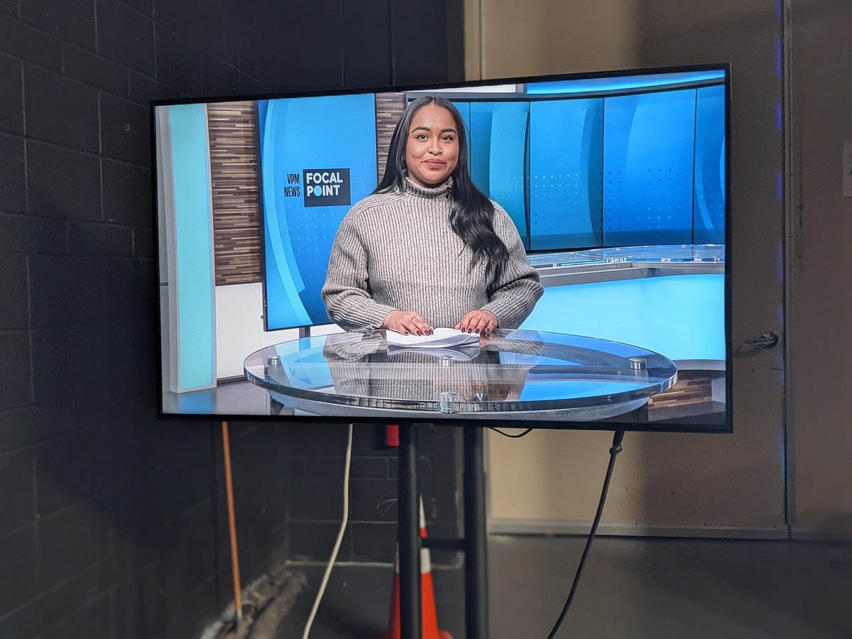 ICYMI, our <a href="/myVPM/">VPM</a> news show Focal Point launches Feb 24! BTS at today's rehearsal, where <a href="/KeyrisNews/">Keyris L. Manzanares</a> and I practiced our anchor voices; we're backups for host/team MVP <a href="/anchorangie/">Angie Miles</a>. Not pictured: @VPM_IanStewart &amp; <a href="/MegSchiffres/">Megan Tasha Schiffres</a>, whom you *might* just see on air soon...stay tuned.