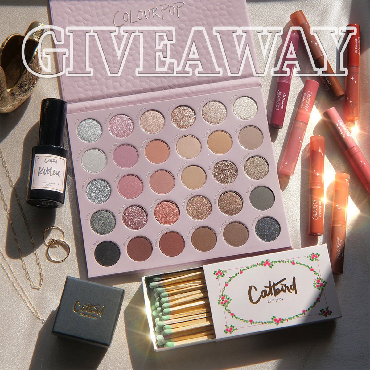 ColourPopCo's tweet image. #GIVEAWAY We’re teaming up with @catbirdnyc to give 5 winners the sweetest prize! 💕🌟 Rock &amp;amp; glow with our Rock Candy Mega &amp;amp; Glowing Lip Bundle + $100 @catbirdnyc  e-gift card!

HOW TO ENTER ⬇️
✨ Follow @ColourPopCo &amp;amp; @catbirdnyc 
✨ Like &amp;amp; RT
✨ Reply w/ 💫

📸|@makeup2themaxx