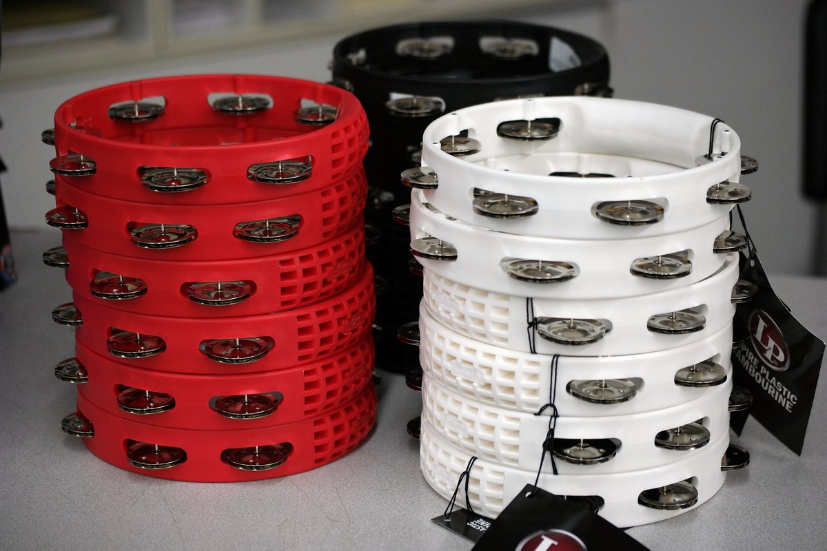 Just got in some of the new LP Aspire Tambourines.  They're fun and easy to play. The jingles are brightly toned and produce classic sound.   $14.99 each.