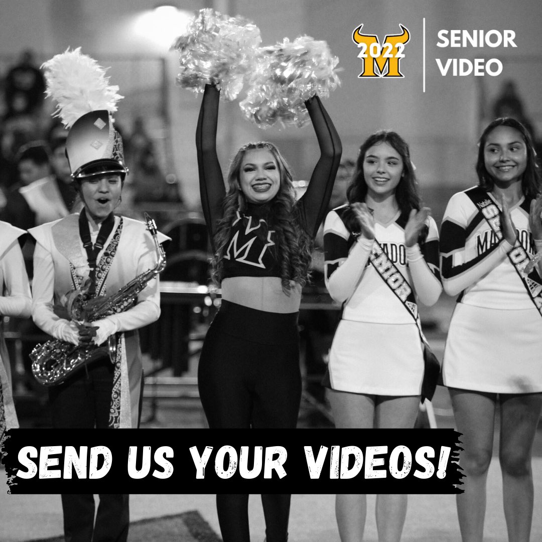 Matadorsof2022's tweet photo. Seniors! Send in your videos that you captured throughout senior year and send them to our email: matadorsof2022@gmail.com. From your memories of Friday Night Lights, to our senior volleyball game, to just some goofy fun clips you got of you and your friends, send them in! https://t.co/TpdTiYYEpb