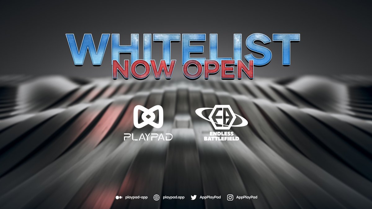 WHITELIST for the @EBMetaverse IGO is NOW OPEN! 🔥 🏅100 from top refferal 🏅900 random winners ‼️ Whitelist Ends: 10th Feb 12 AM UTC For more details, please check whitelist link! ➡️ bit.ly/3odo7gB #PlayPad $PPAD #EBMetaverse #whitelist #IGO