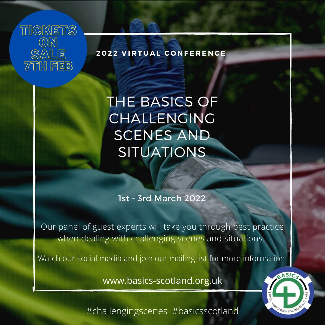 BASICSScotland's tweet photo. #ChallengingScenes #BASICSScotland #VirtualConference #EMS #CPD https://t.co/K7TXFZG3NC