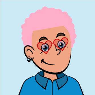 CryptoQueerios's tweet photo. This queerio is an introverted art-lover who looks at the world through heart-shaped glasses. His pronouns are he/his. What do you think we should name this queerio?
#nfts #nft #nftart #nftartist #nftartists https://t.co/EqcaxGRZkK