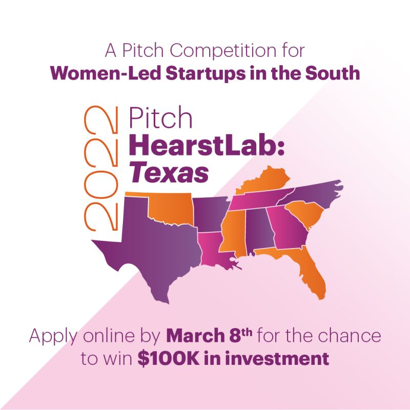 <a href="/HearstLab/">HearstLab</a> announces our first-ever pitch event to fund women-led startups in the South. Apply now: hearstlabtexas.com <a href="/ExpressNews/">San Antonio Express-News</a> <a href="/mySA/">MySA</a> #Femalefounders #investment #startups