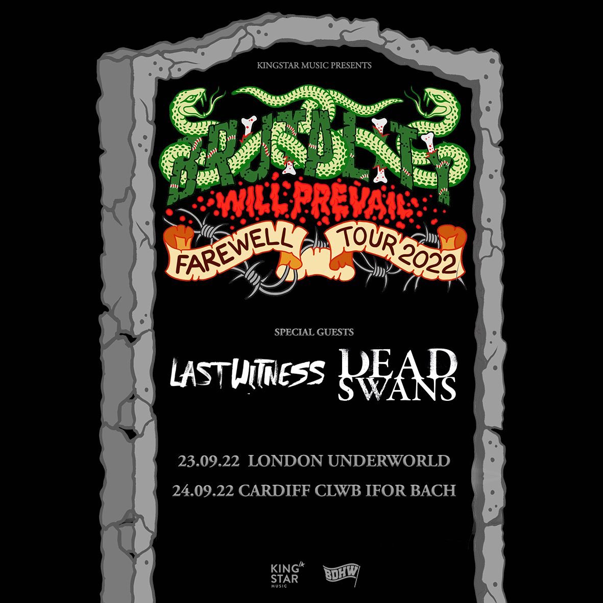 🚨<a href="/DEADSWANSuk/">Dead Swans</a> added to the UK shows with <a href="/BWPCULT/">BrutalityWillPrevail</a> and us. Tickets here linktr.ee/lastwitness - these will sell out.