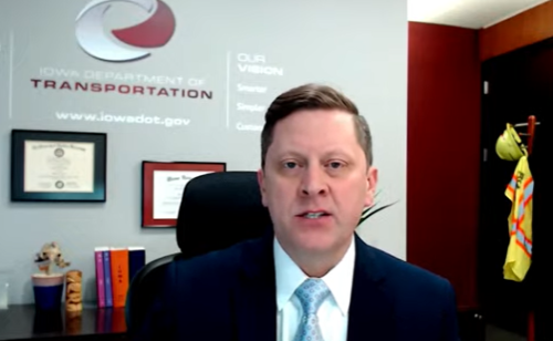 AASHTOsean's tweet photo. Scott Marler @iowadot dir.: 'I believe, as do other #stateDOTs, that ... connected &amp; automated vehicles will greatly improve the safety, equity &amp; sustainability of the nation’s transportation system.' @aashtospeaks @TransportDems @TransportGOP @ITS_America https://t.co/XL0Q0ntuXX https://t.co/XcSPaqAoN6
