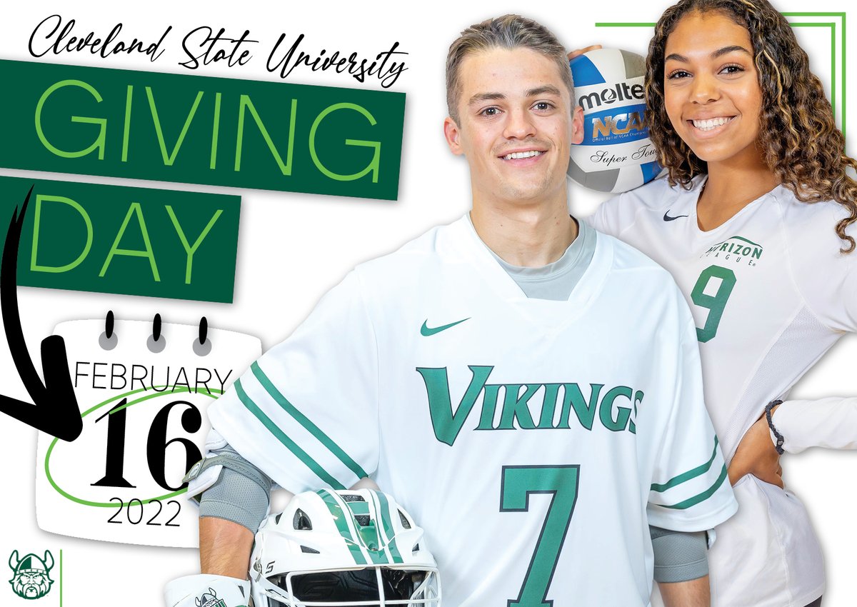 #CSUGivingDay 💚 February 16, 2022

Only two weeks until you have the opportunity to make a direct impact on the <a href="/CLE_State/">Cleveland State University</a> athletic programs of your choice on CSU Giving Day 2022!

Become An Ambassador // csugivingday.com